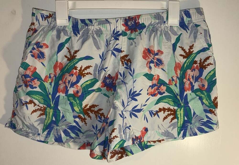 Columbia Plus Size Printed Bogata Bay Drawstring w/Pockets Womens Shorts XL